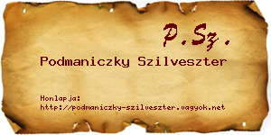 Podmaniczky Szilveszter névjegykártya